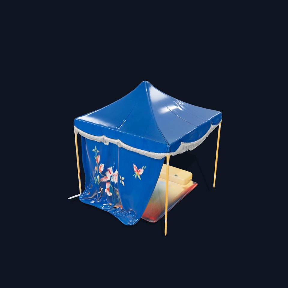 Floral Blue Canopy model pack